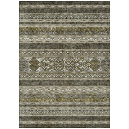 Addison Rugs Southwest Taupe Washable Indoor-Outdoor Rug