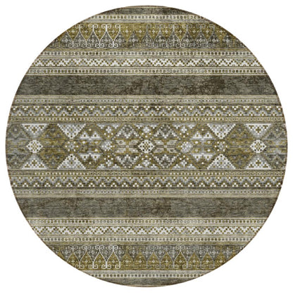 Addison Rugs Southwest Taupe Washable Indoor-Outdoor Rug