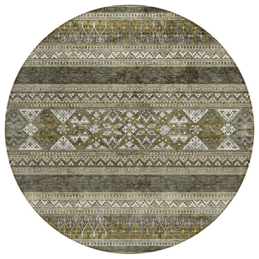 Addison Rugs Southwest Taupe Washable Indoor-Outdoor Rug