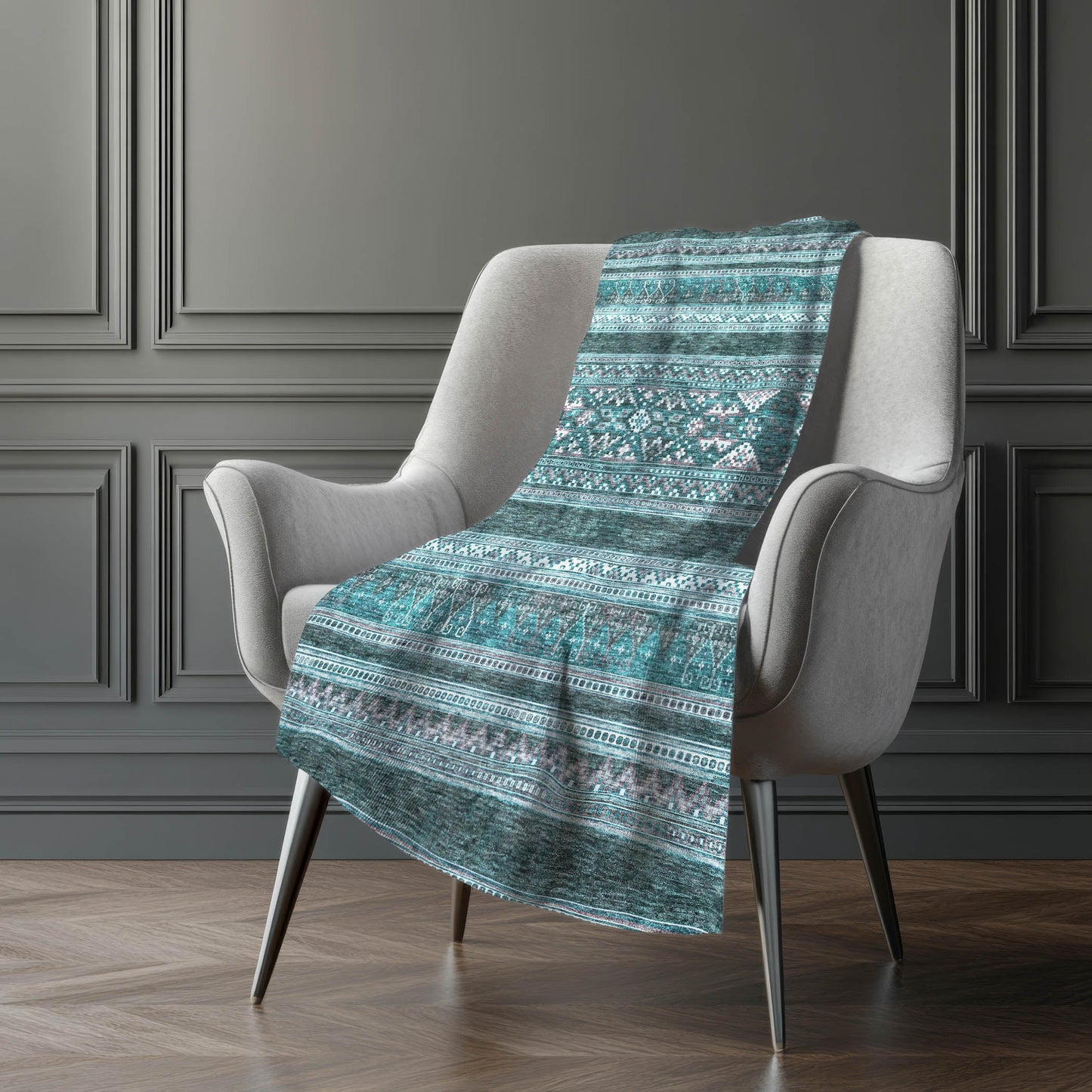 Addison Rugs Southwest Teal Washable Indoor-Outdoor Rug