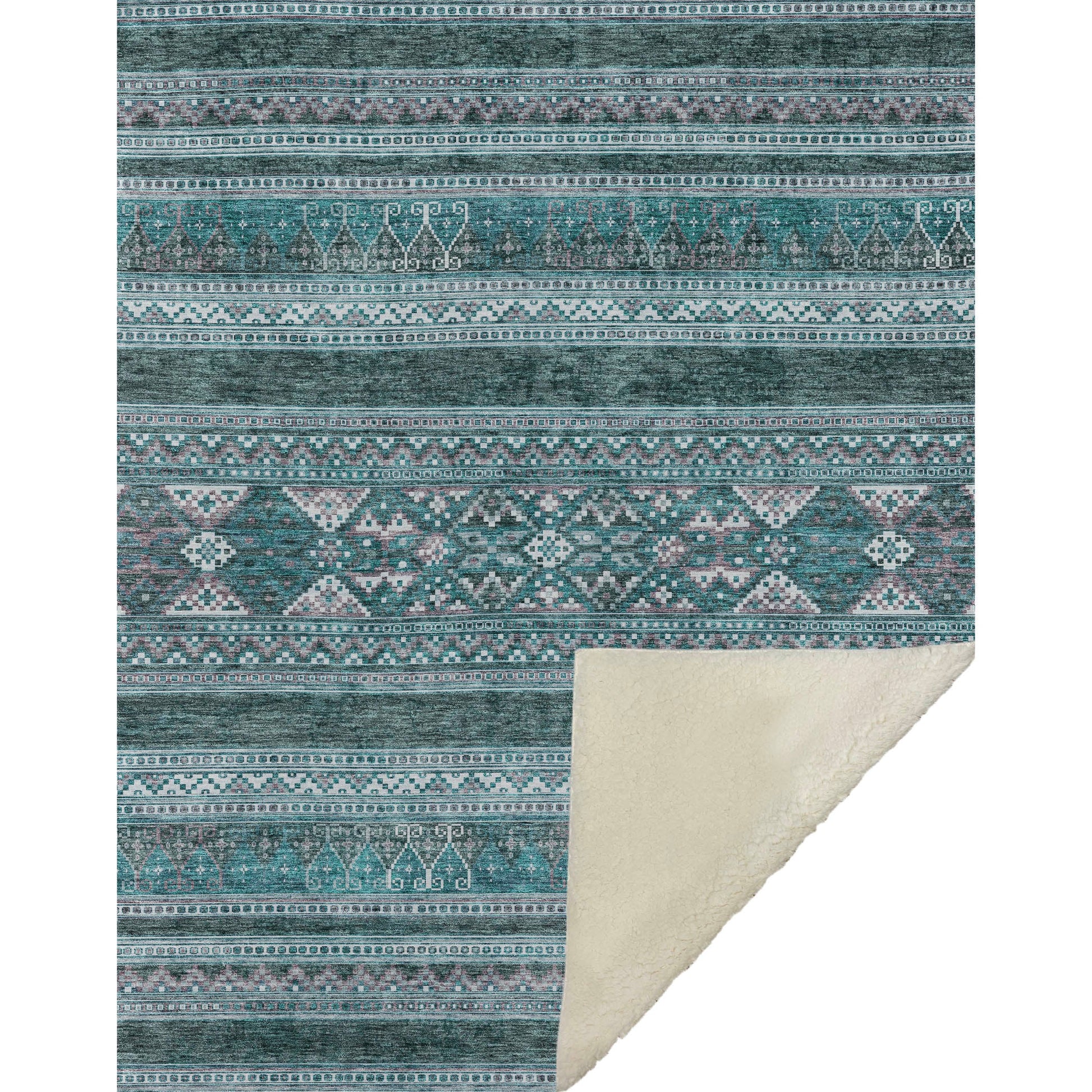 Addison Rugs Southwest Teal Washable Indoor-Outdoor Rug