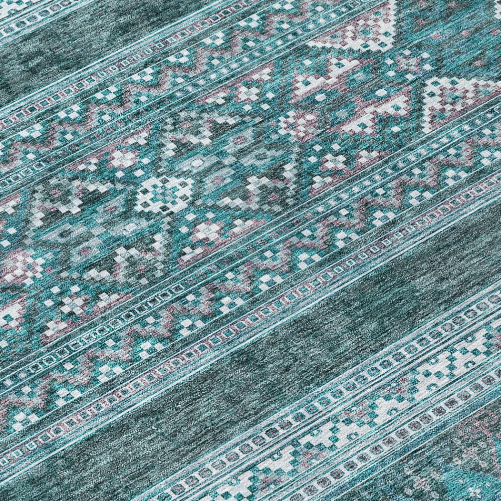 Addison Rugs Southwest Teal Washable Indoor-Outdoor Rug