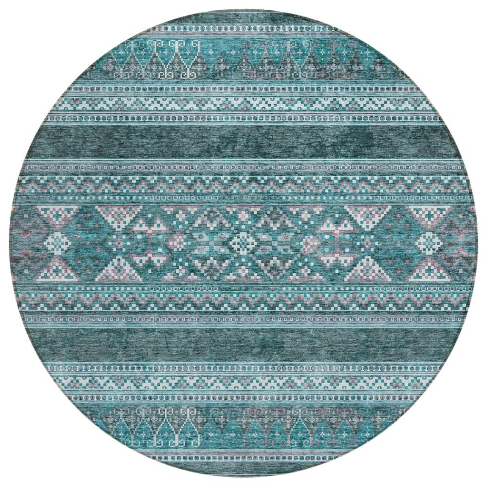 Addison Rugs Southwest Teal Washable Indoor-Outdoor Rug