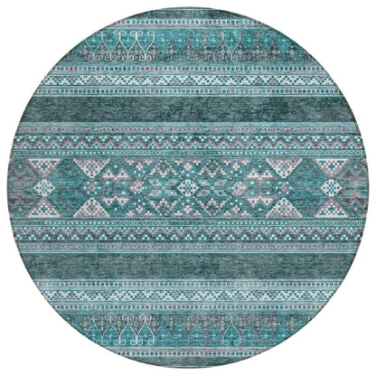 Addison Rugs Southwest Teal Washable Indoor-Outdoor Rug