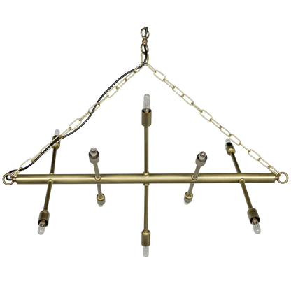 Sperato Metal Chandelier With Antique Brass-Chandeliers-Noir-Sideboards and Things