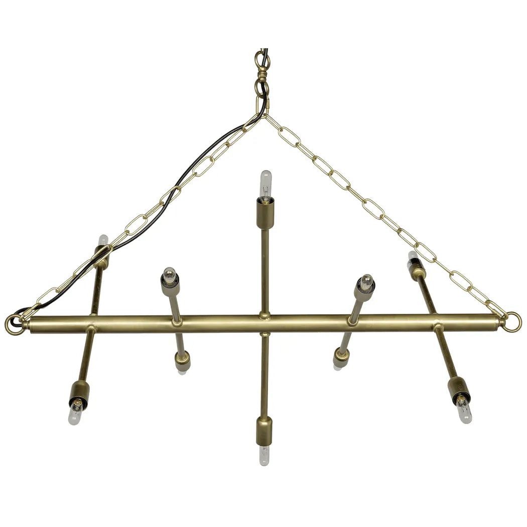 Sperato Metal Chandelier With Antique Brass