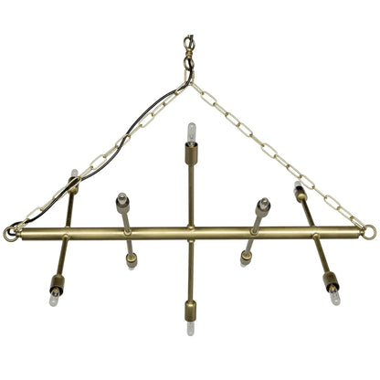 Sperato Metal Chandelier With Antique Brass