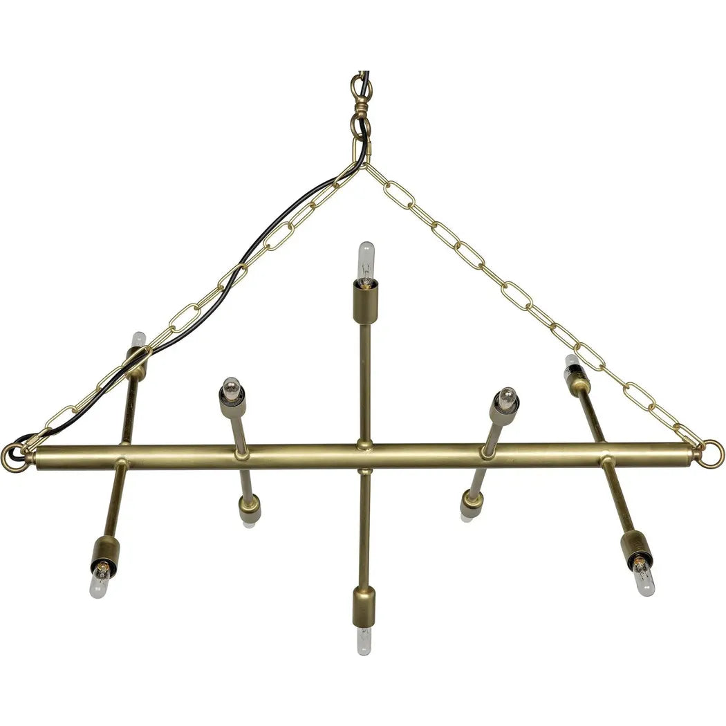 Sperato Metal Chandelier With Antique Brass