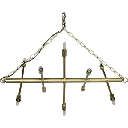 Sperato Metal Chandelier With Antique Brass