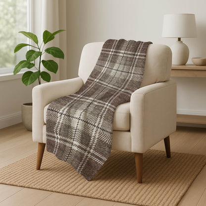 Spiral Whispers Brown Washable Indoor-Outdoor Rug