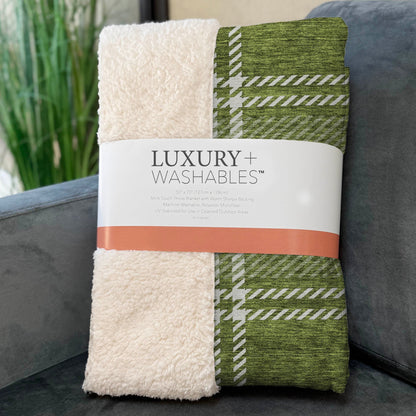 Spiral Whispers Green Washable Indoor-Outdoor Rug