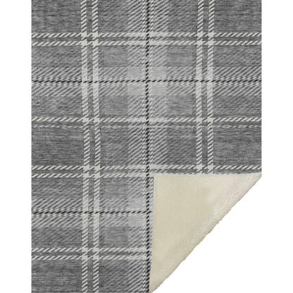 Spiral Whispers Grey Washable Indoor-Outdoor Rug