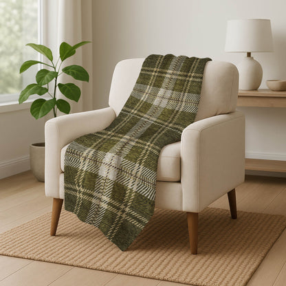 Spiral Whispers Olive Washable Indoor-Outdoor Rug