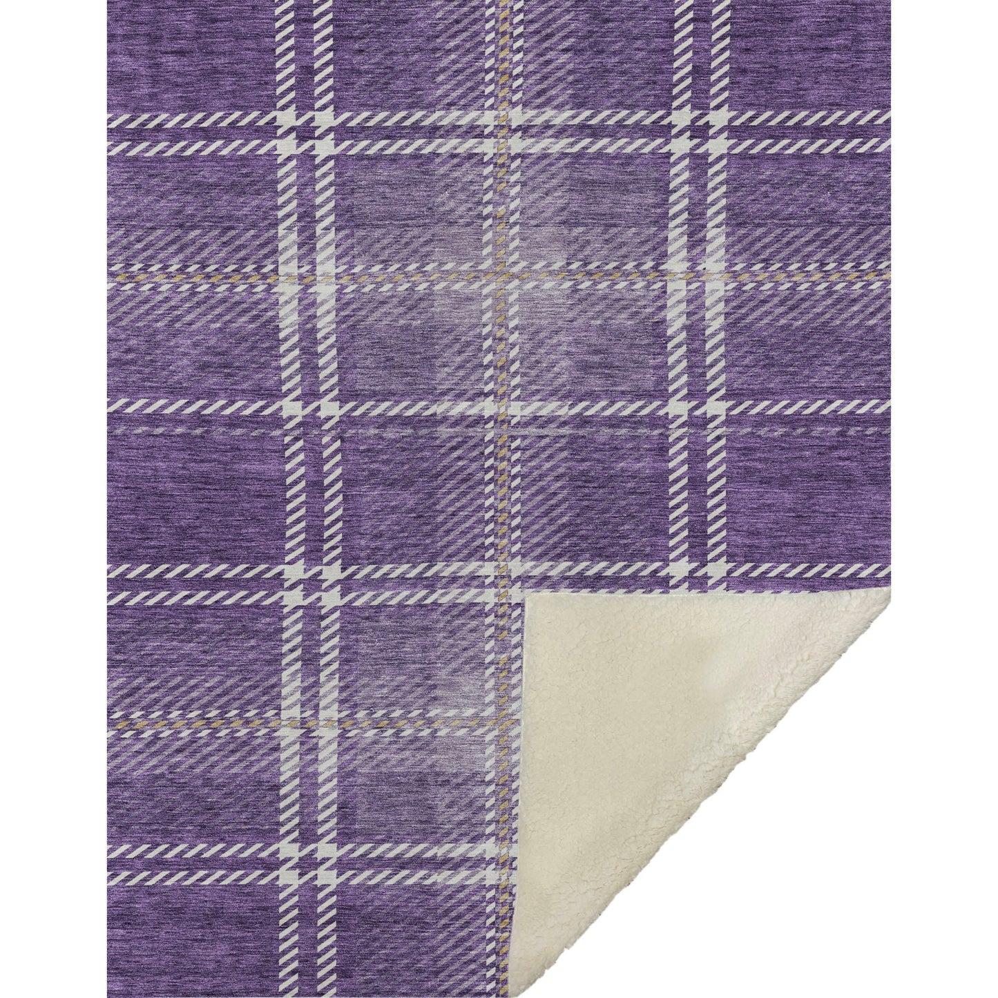 Spiral Whispers Purple Washable Indoor-Outdoor Rug