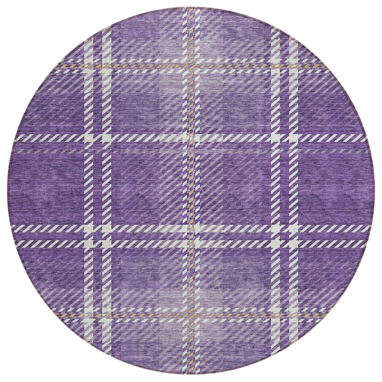 Spiral Whispers Purple Washable Indoor-Outdoor Rug