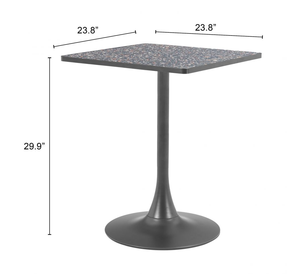 Zuo Modern Spot Wood Top Square Bistro Table