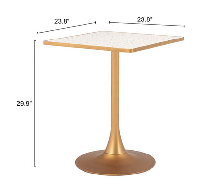 Zuo Modern Spot Wood Top Square Bistro Table