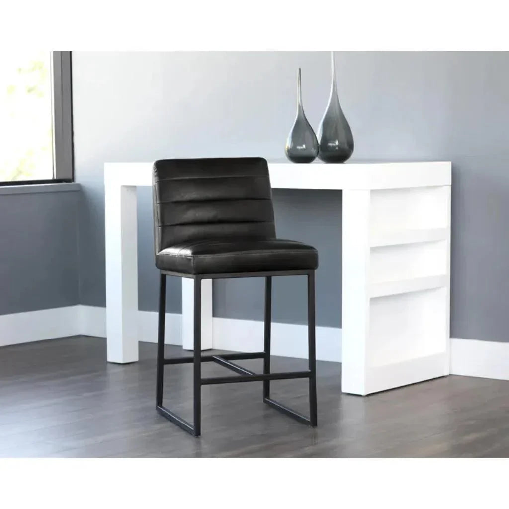 SUNPAN Spyros Leather Counter Stool