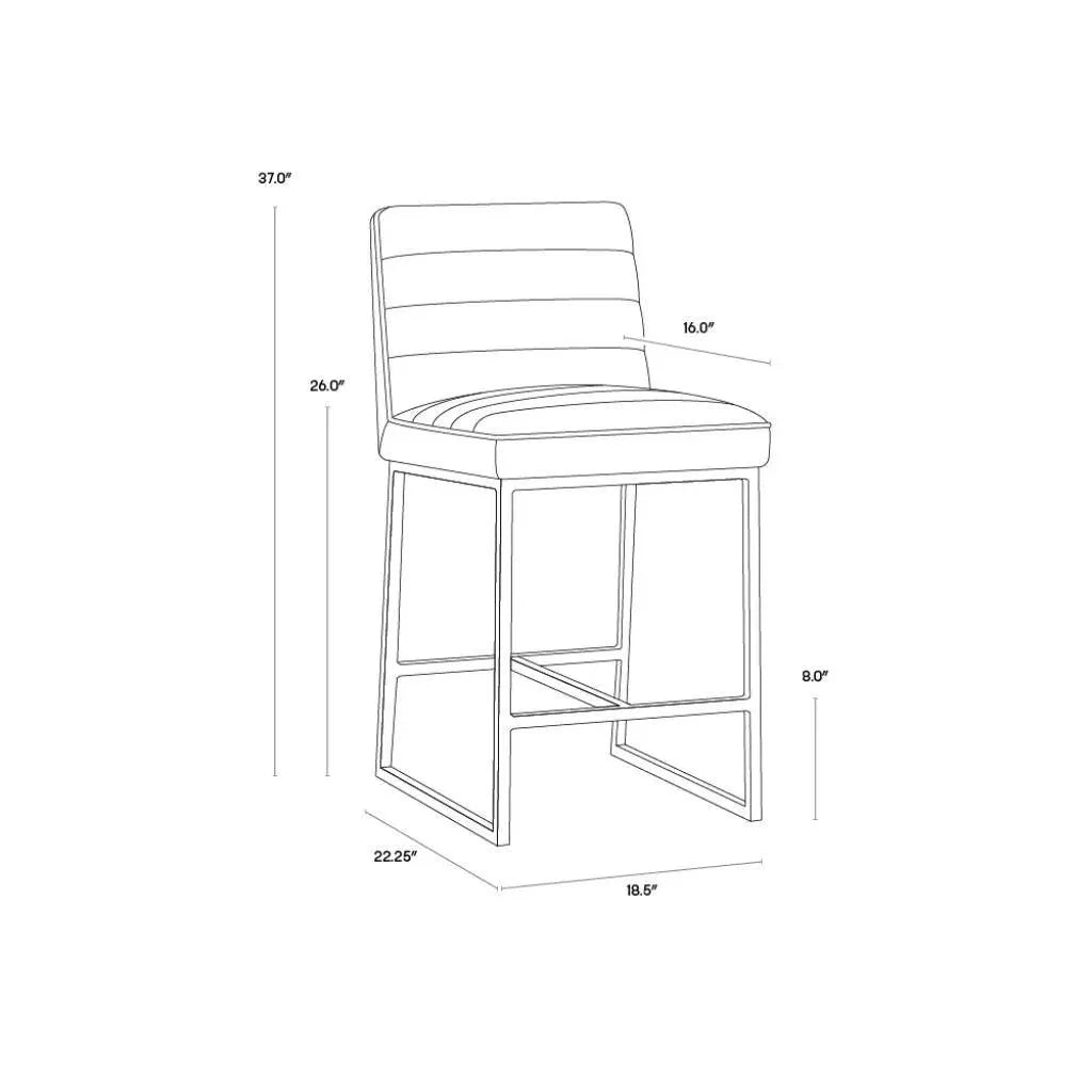 SUNPAN Spyros Leather Counter Stool