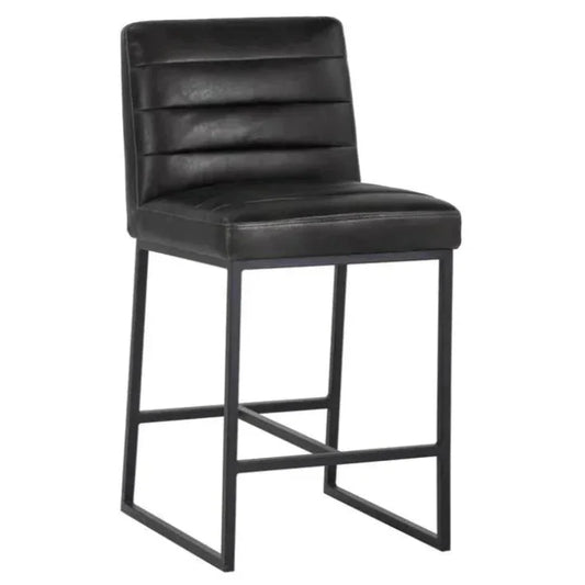 SUNPAN Spyros Leather Counter Stool