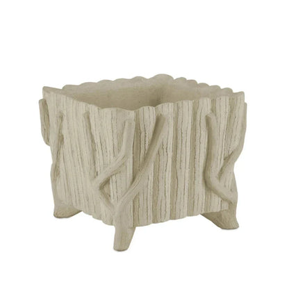 Faux Bois Rustic Outdoor Concrete Planter