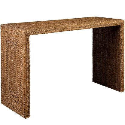 St. Lucie Banana Leaf Upholstered Rectangular Console Table