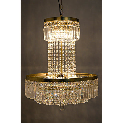 St. Petersburg Metal and Glass Chandelier With Antique Brass-Chandeliers-Noir-Sideboards and Things