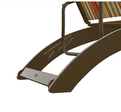 Dune MGP Sling Stacking Armless Chaise With Wheels