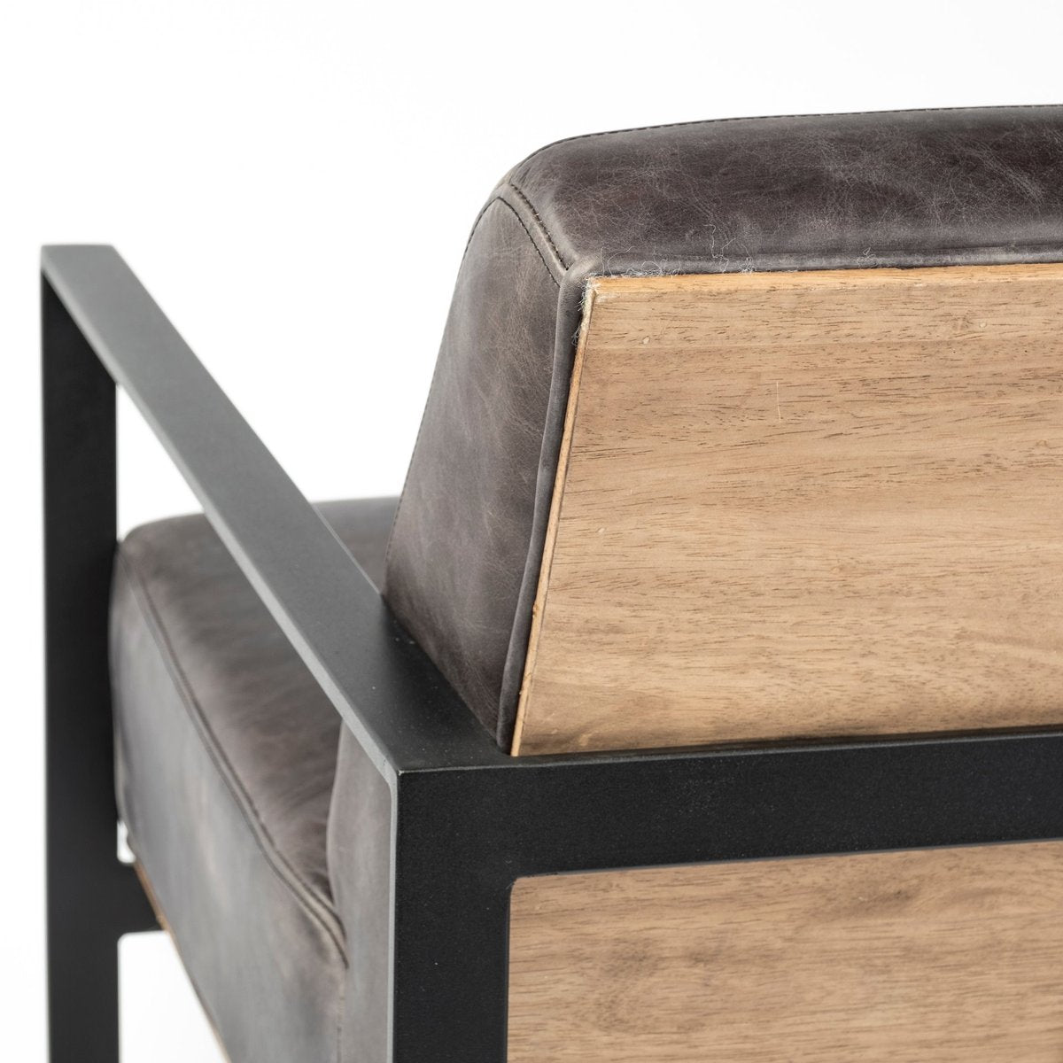 Mercana Stamford Black Leather Accent Chair