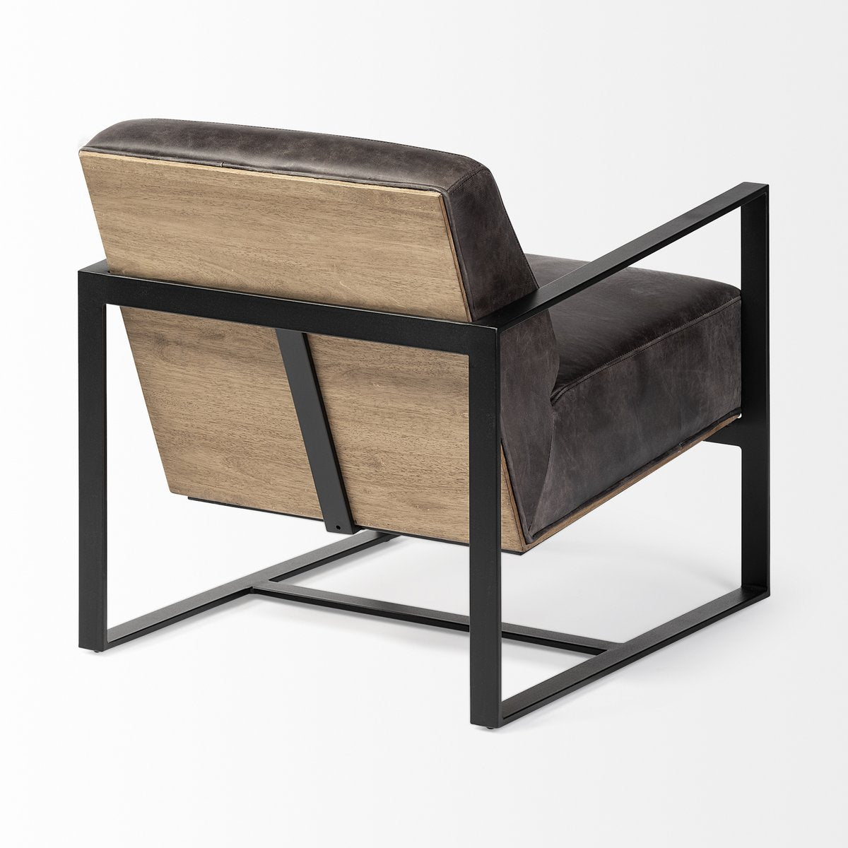 Mercana Stamford Black Leather Accent Chair