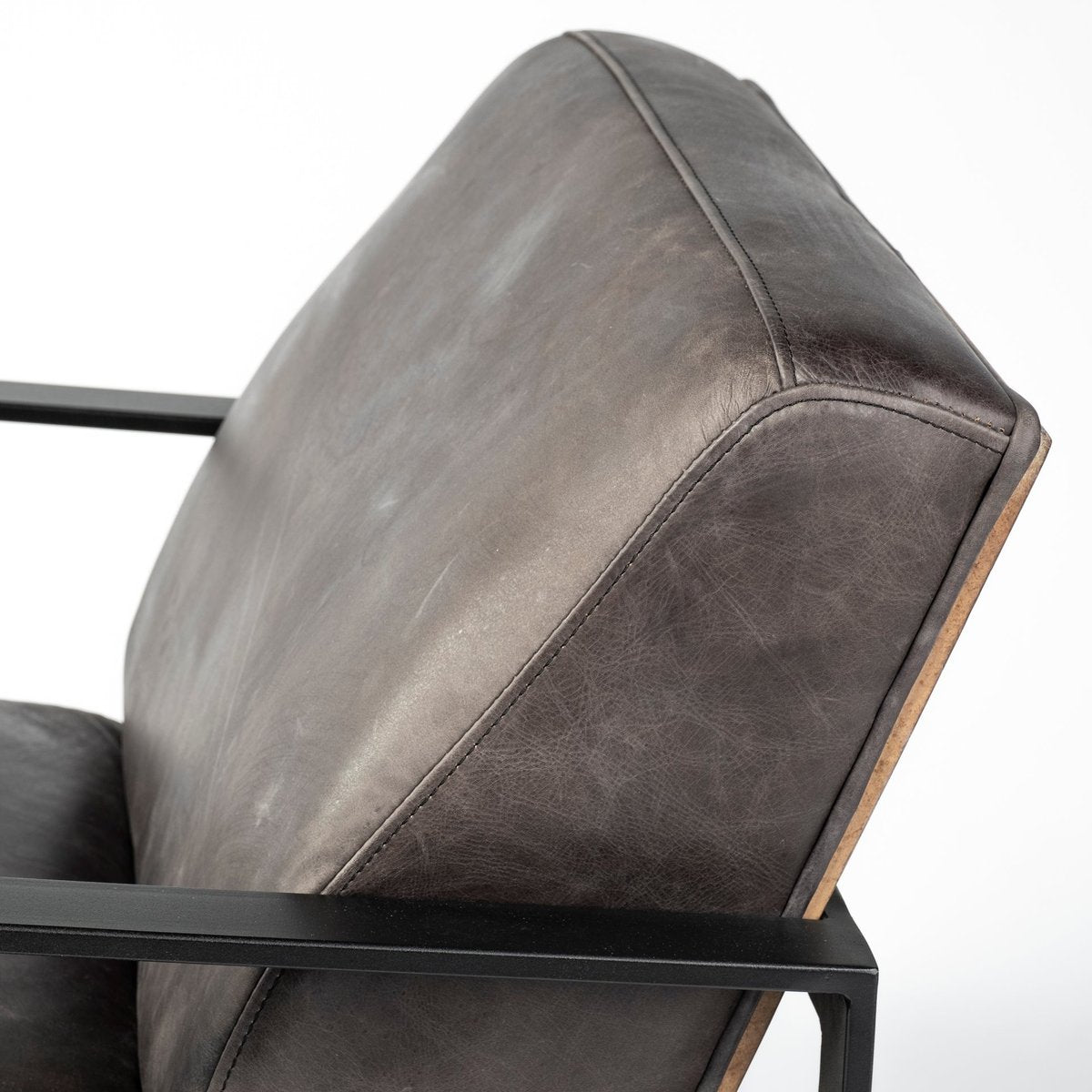 Mercana Stamford Black Leather Accent Chair