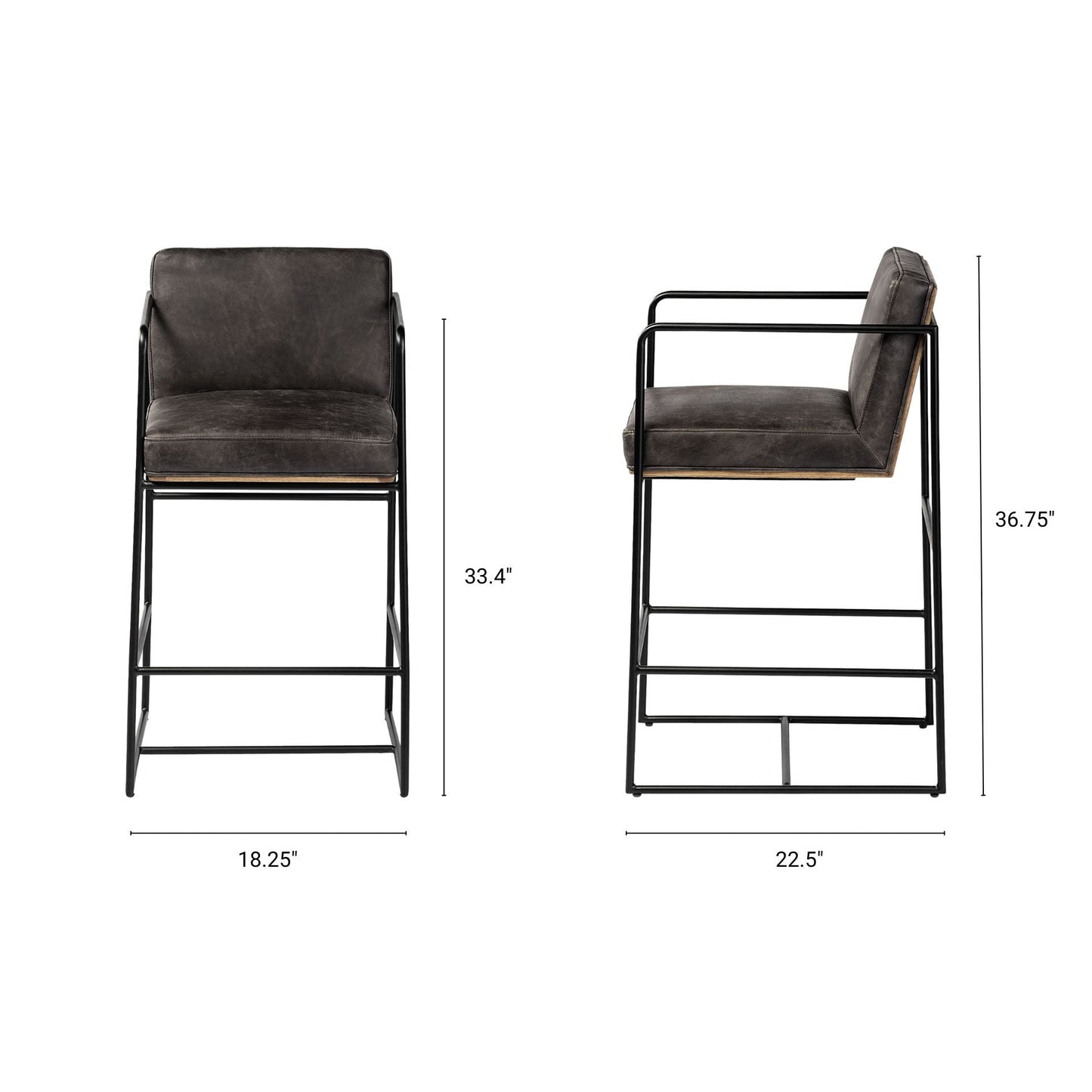 Mercana Stamford Leather Counter Stool