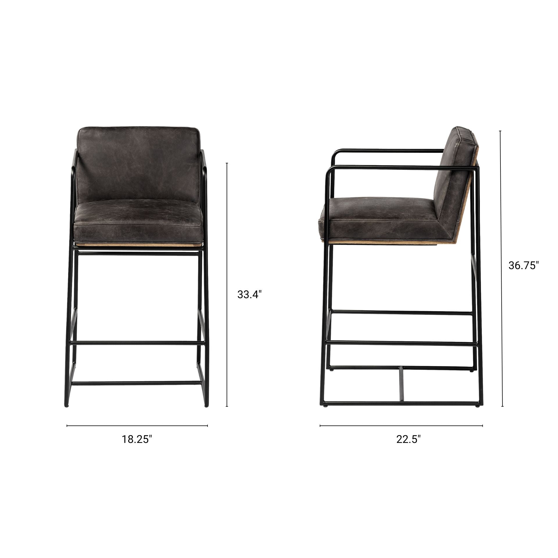Mercana Stamford Leather Counter Stool