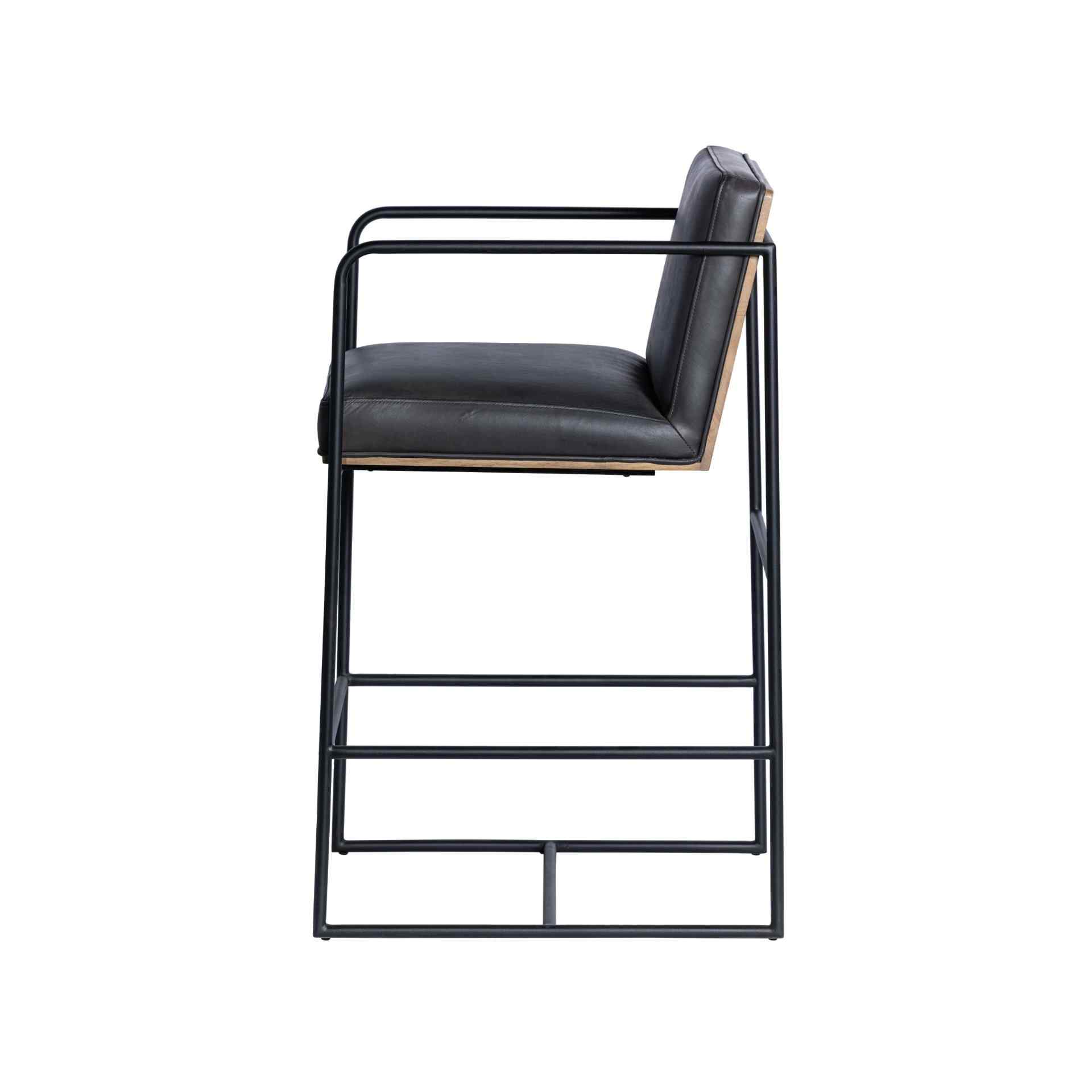 Mercana Stamford Leather Seat Counter Stool 2PC