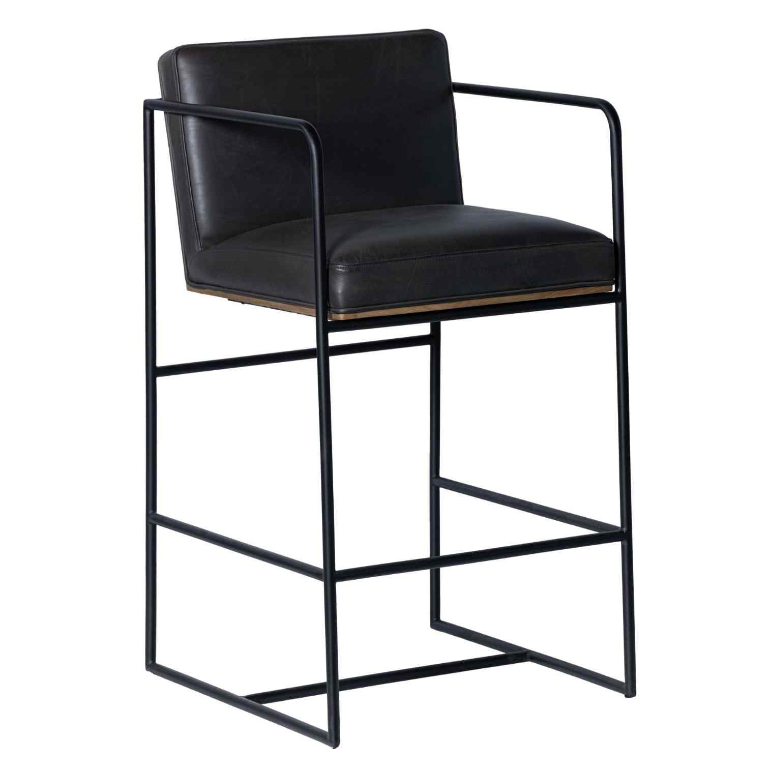 Mercana Stamford Leather Seat Counter Stool 2PC