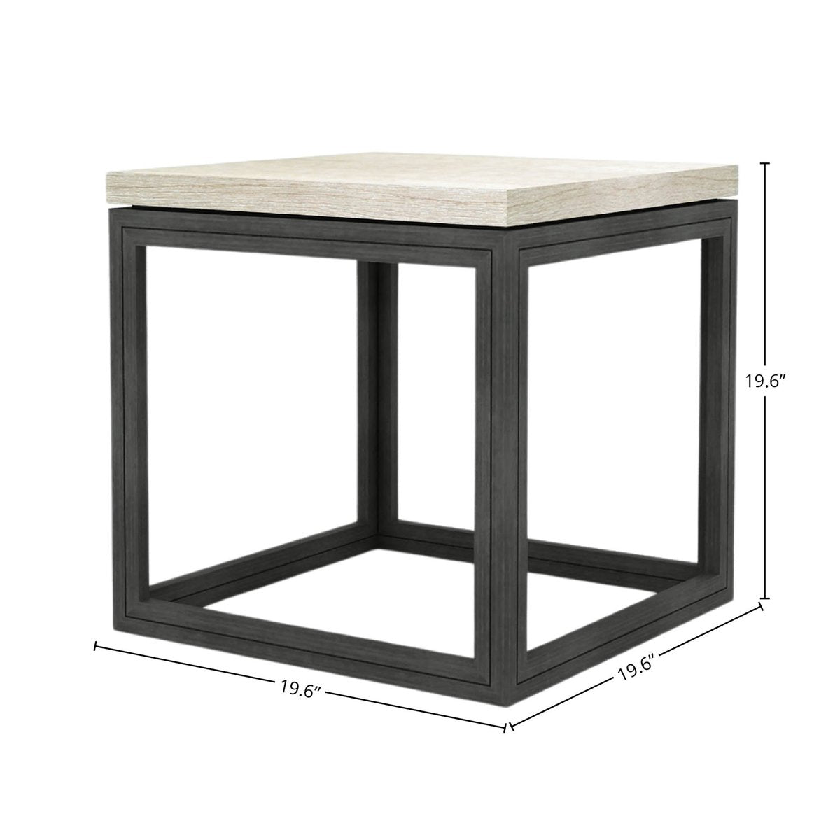 LH Home Starlight Wooden Square Side Table