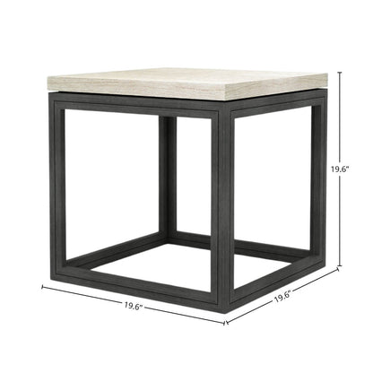 LH Home Starlight Wooden Square Side Table