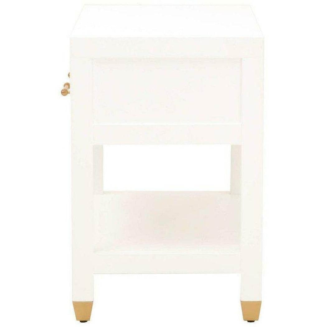 Stella 28 Inch White Scandinavian Nightstand Nightstands Sideboards and Things By Essentials For Living