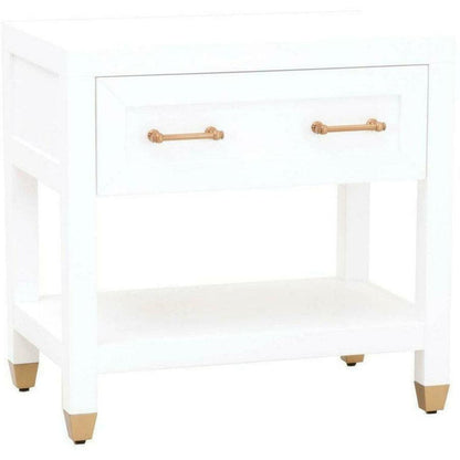 Stella 28 Inch White Scandinavian Nightstand Nightstands Sideboards and Things By Essentials For Living