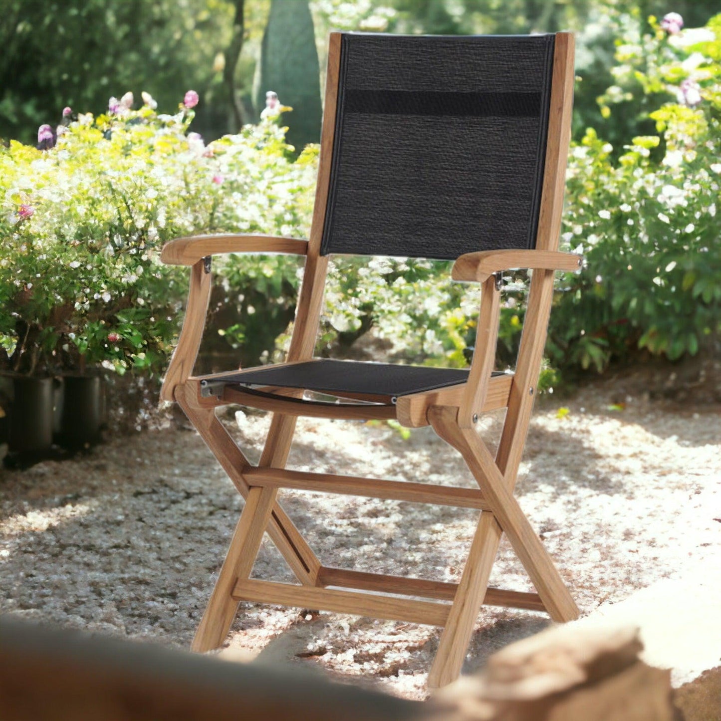 Stella Teak Outdoor Folding Armchair-Outdoor Dining Chairs-HiTeak-Sideboards and Things