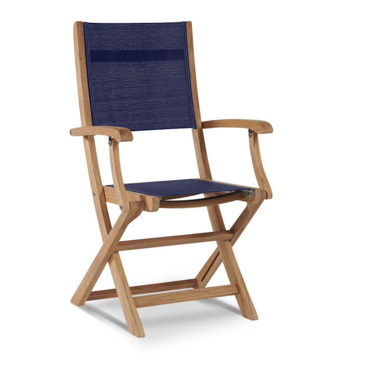 Stella Teak Outdoor Folding Armchair-Outdoor Dining Chairs-HiTeak-Blue-Sideboards and Things