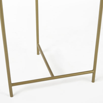 Mercana Stella White Round Marble Top Round Accent Table