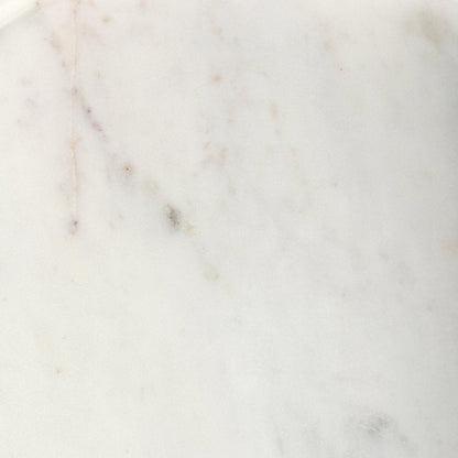 Mercana Stella White Round Marble Top Round Accent Table