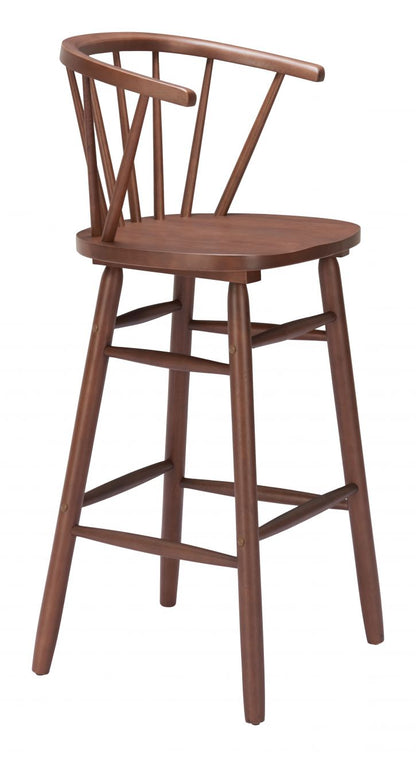 Zuo Modern Stenger Painted Wooden Barstool 2PC