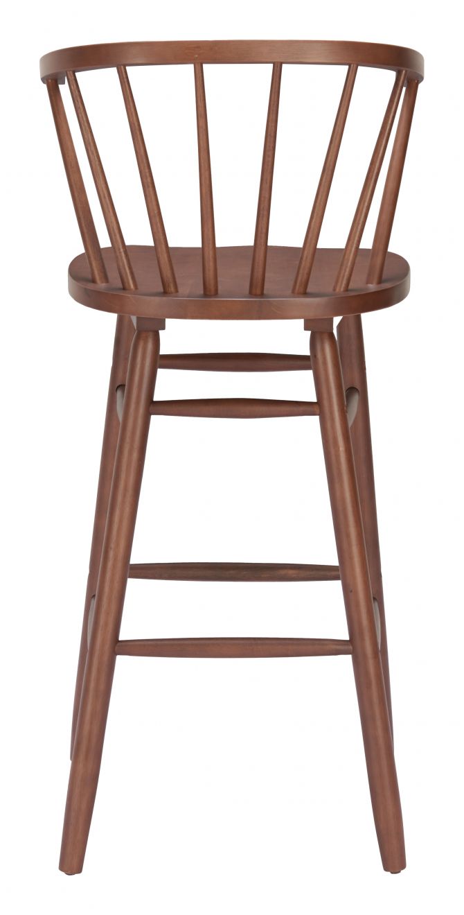 Zuo Modern Stenger Painted Wooden Barstool 2PC