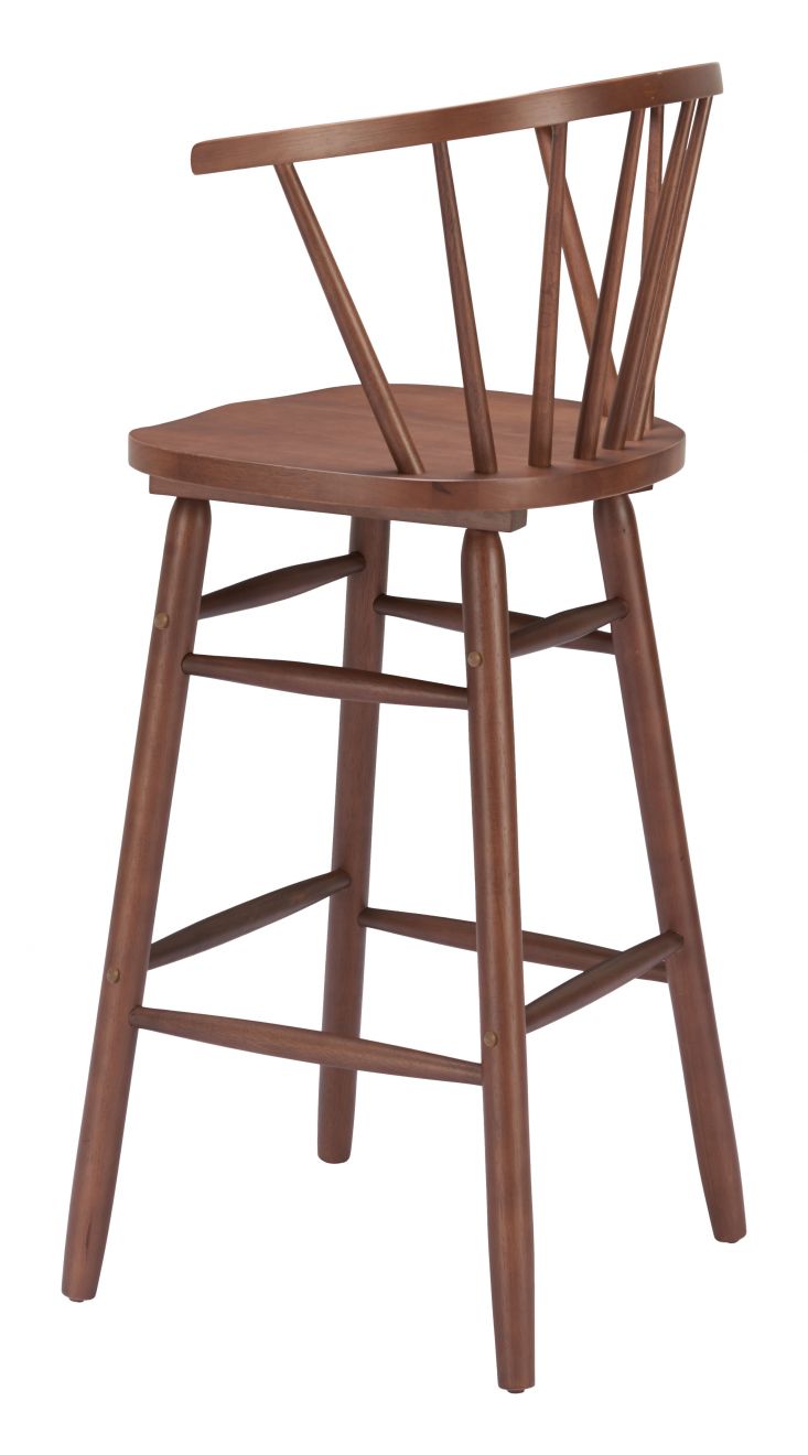 Zuo Modern Stenger Painted Wooden Barstool 2PC