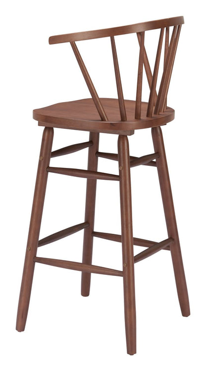 Zuo Modern Stenger Painted Wooden Barstool 2PC