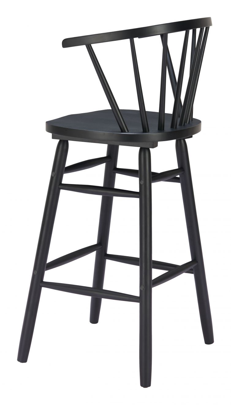 Zuo Modern Stenger Painted Wooden Barstool 2PC