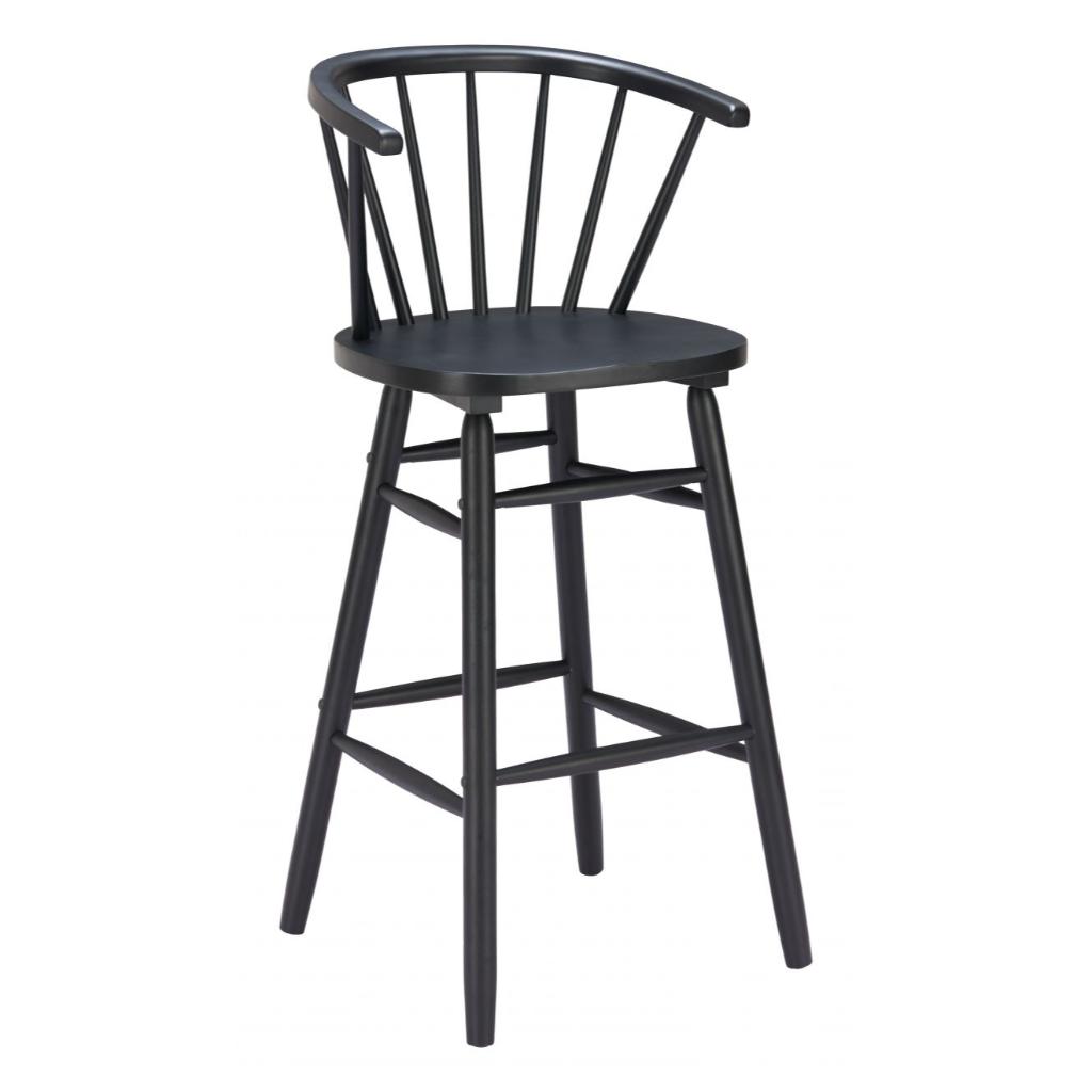 Zuo Modern Stenger Painted Wooden Barstool 2PC
