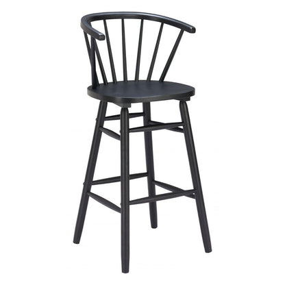 Zuo Modern Stenger Painted Wooden Barstool 2PC